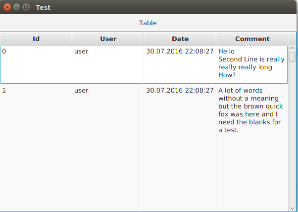 First row correctly rendered. Second row has still a
        bug.