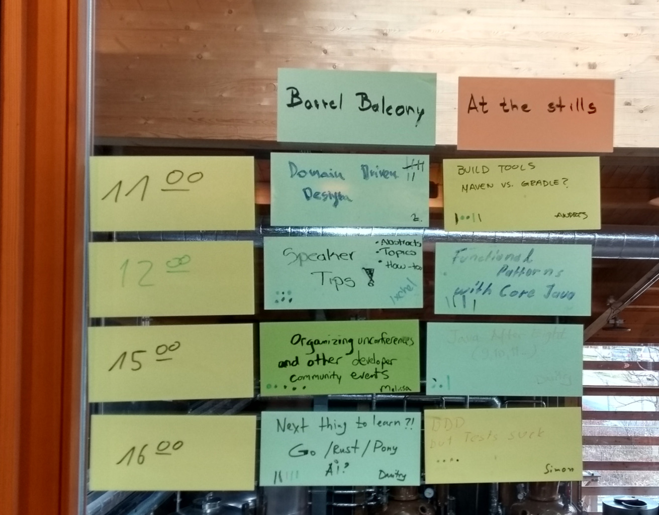 Schedule of the first day