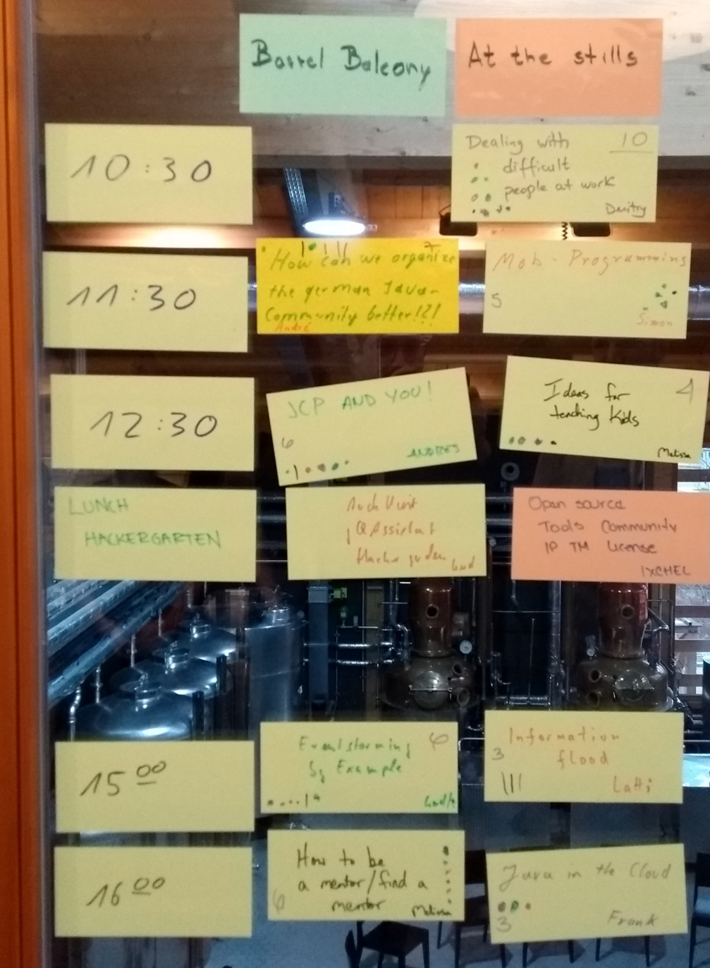 The schedule of the second day